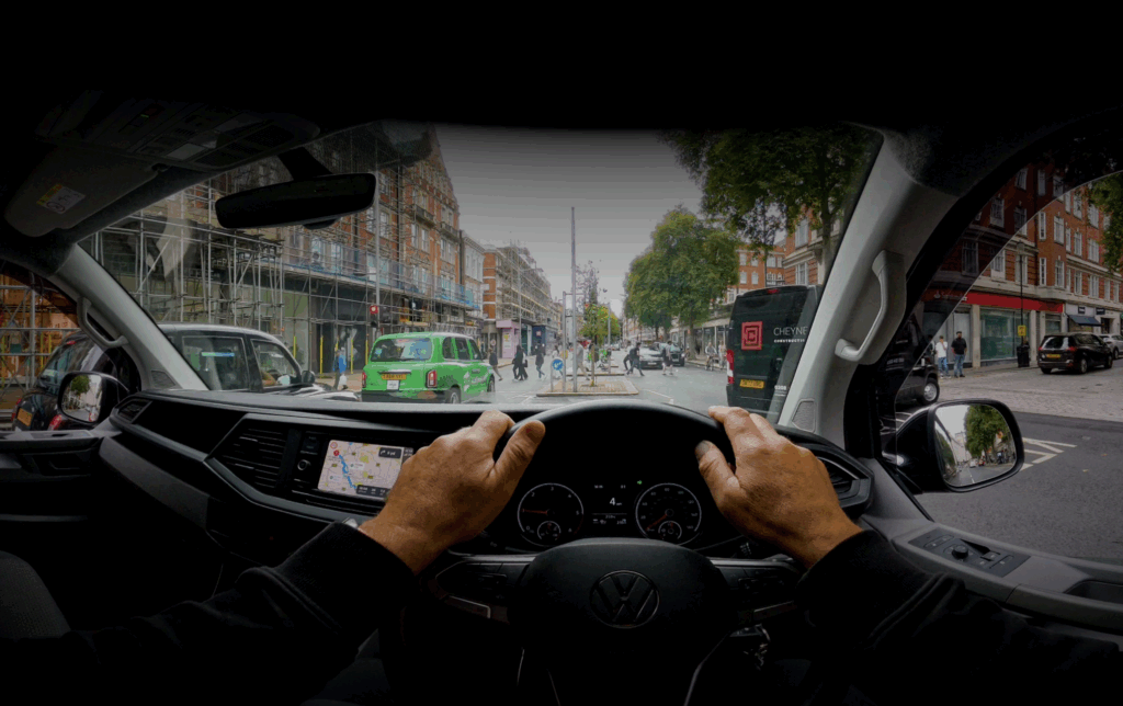 Virtual reality driving clip